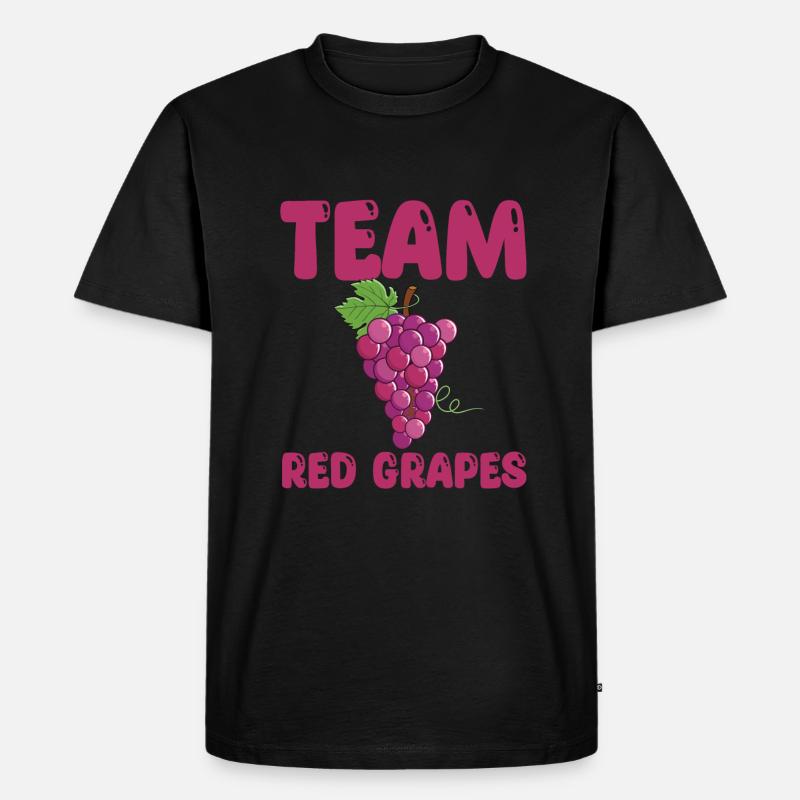 Team Rote Trauben - Männer Premium Bio T-Shirt - Schwarz