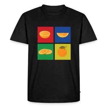 Amateurs de mandarin - T-shirt Premium bio Homme - noir - Devant - Nico (187cm)