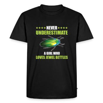 Magnifique fille amoureuse du scarabée - T-shirt Premium bio Homme - noir - Devant - Nico (187cm)