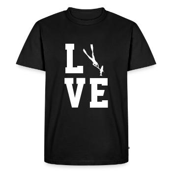Spearfishing - Men's Premium Organic T-Shirt - black - Front - Nico (187cm)