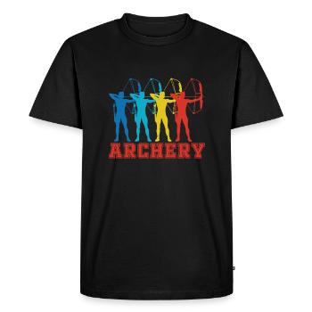 Archerie - T-shirt Premium bio Homme - noir - Devant - Nico (187cm)