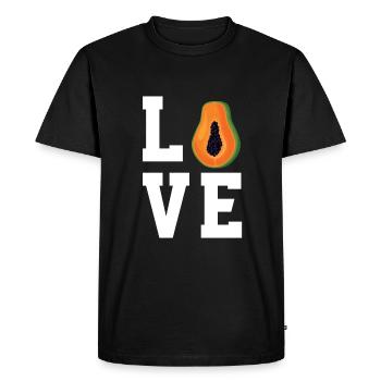 Papaye - T-shirt Premium bio Homme - noir - Devant - Nico (187cm)