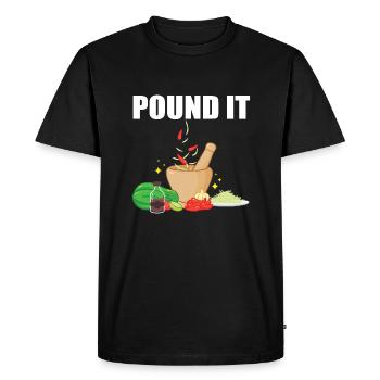 Salade de papaye - T-shirt Premium bio Homme - noir - Devant - Nico (187cm)