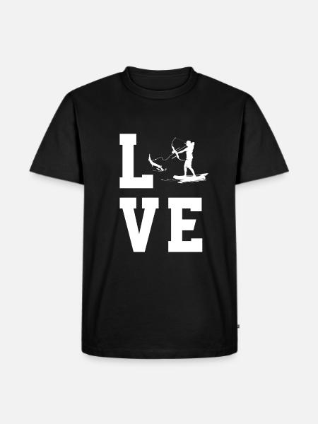 Bogenfischen - Männer Premium Bio T-Shirt - Schwarz