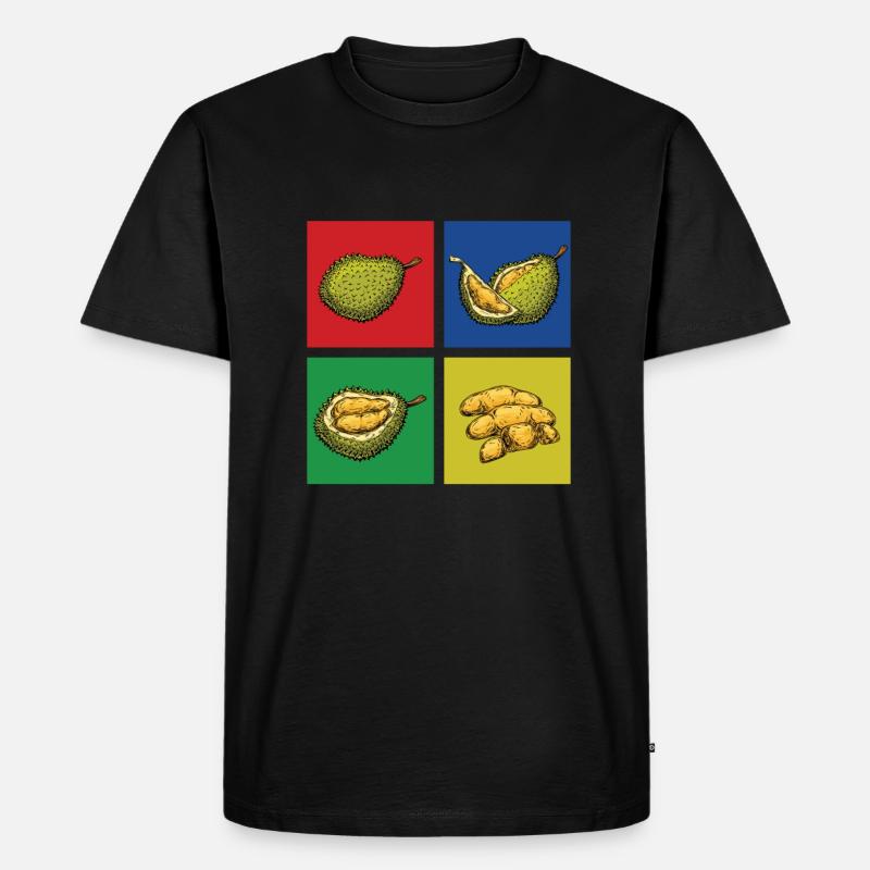 Durian - Männer Premium Bio T-Shirt - Schwarz