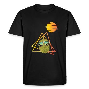 Durian 80s - Men's Premium Organic T-Shirt - black - Front - Nico (187cm)