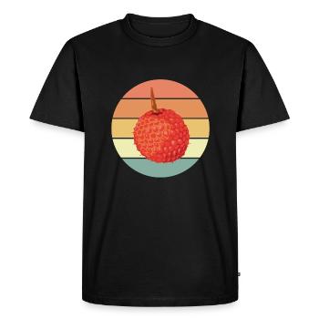 Lychee - Men's Premium Organic T-Shirt - black - Front - Nico (187cm)