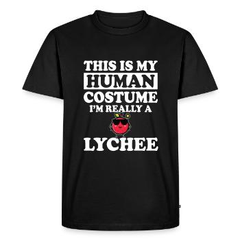 Lychee People Costume - Men's Premium Organic T-Shirt - black - Front - Nico (187cm)