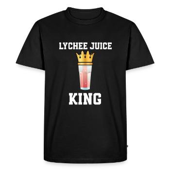 Lychee Juice King - Men's Premium Organic T-Shirt - black - Front - Nico (187cm)