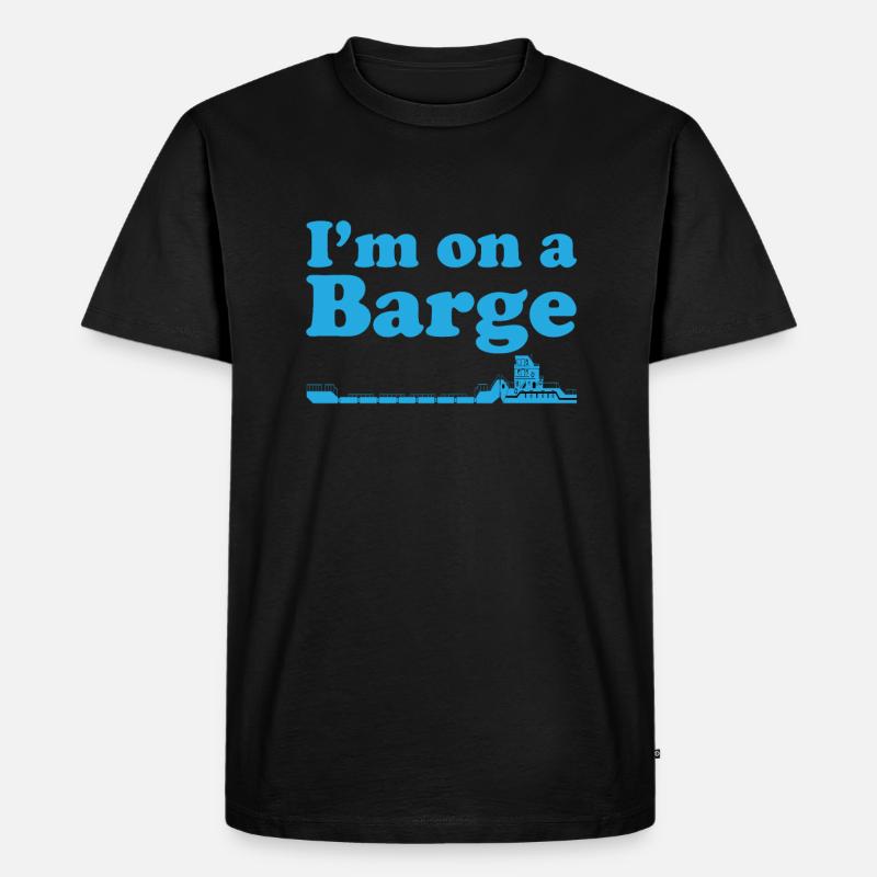 Schleppschiff Binnenschifffahrt - Männer Premium Bio T-Shirt - Schwarz