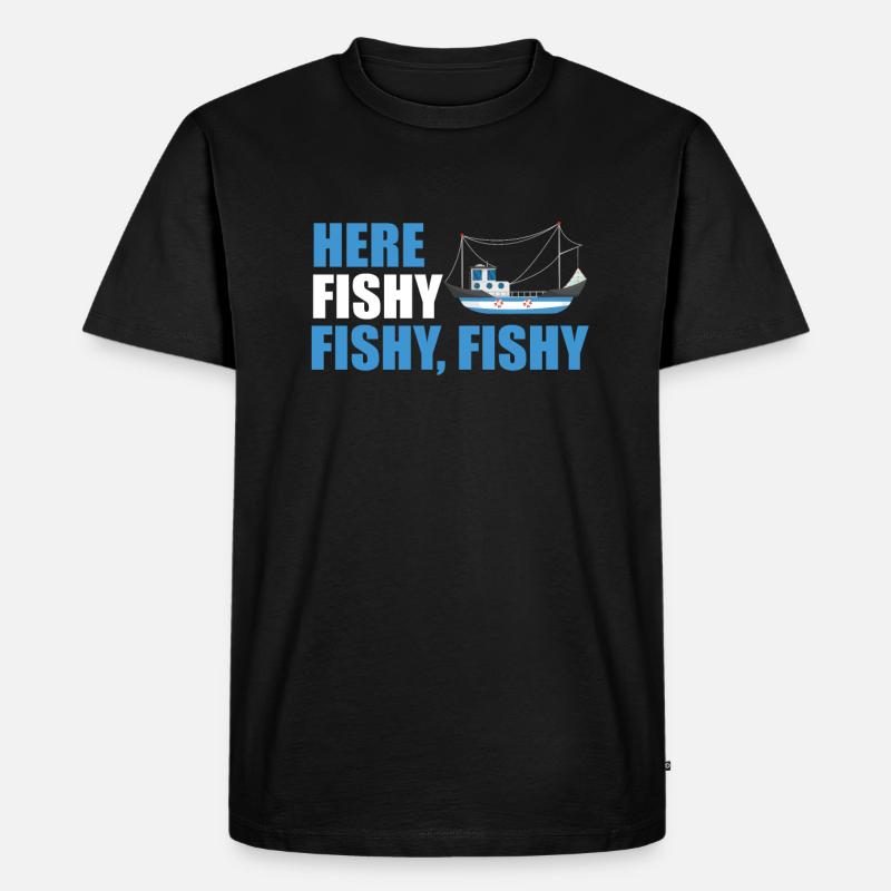 Fischkutter - Männer Premium Bio T-Shirt - Schwarz