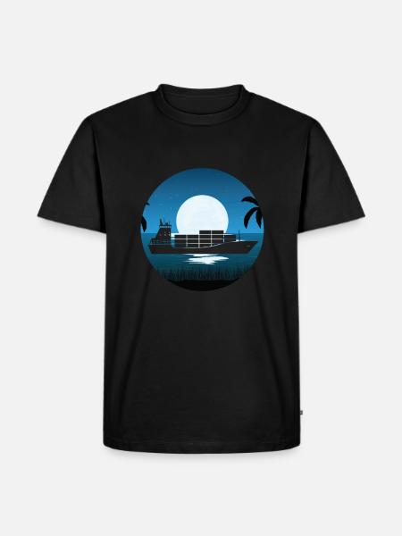 Feeder Ship Moon - Men's Premium Organic T-Shirt - black