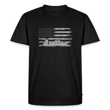 Navire nourricier États-Unis - T-shirt Premium bio Homme - noir - Devant - Nico (187cm)