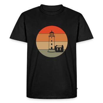 Phare - T-shirt Premium bio Homme - noir - Devant - Nico (187cm)