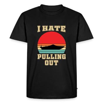 Je déteste sortir mon bateau à moteur - T-shirt Premium bio Homme - noir - Devant - Nico (187cm)