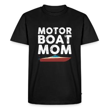 Grand bateau à moteur Maman Tenue Bateau à moteur pour femmes - T-shirt Premium bio Homme - noir - Devant - Nico (187cm)