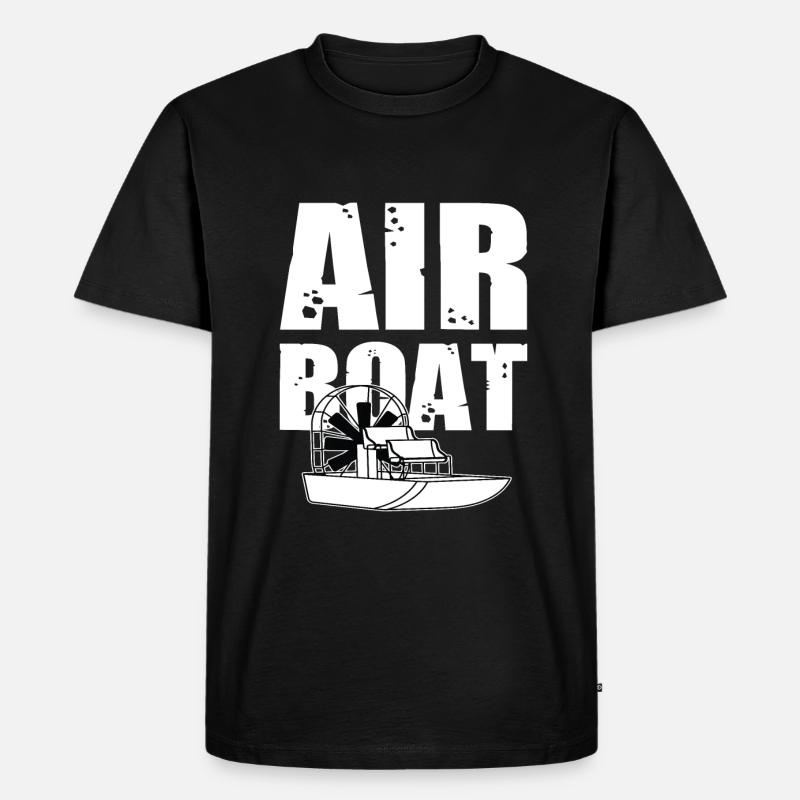 Cooles Airboat-design - Männer Premium Bio T-Shirt - Schwarz