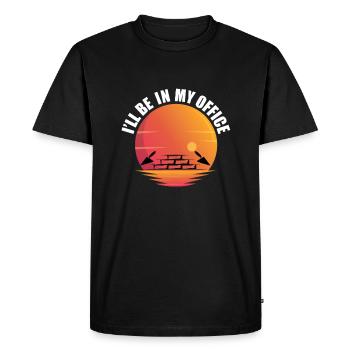 Funny Mason Shirt - Men's Premium Organic T-Shirt - black - Front - Nico (187cm)
