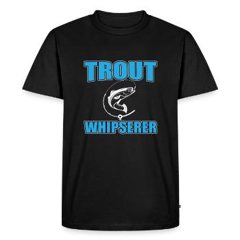 Trout Whisperer Fly Fishing - Men's Premium Organic T-Shirt - black - Front - Nico (187cm)