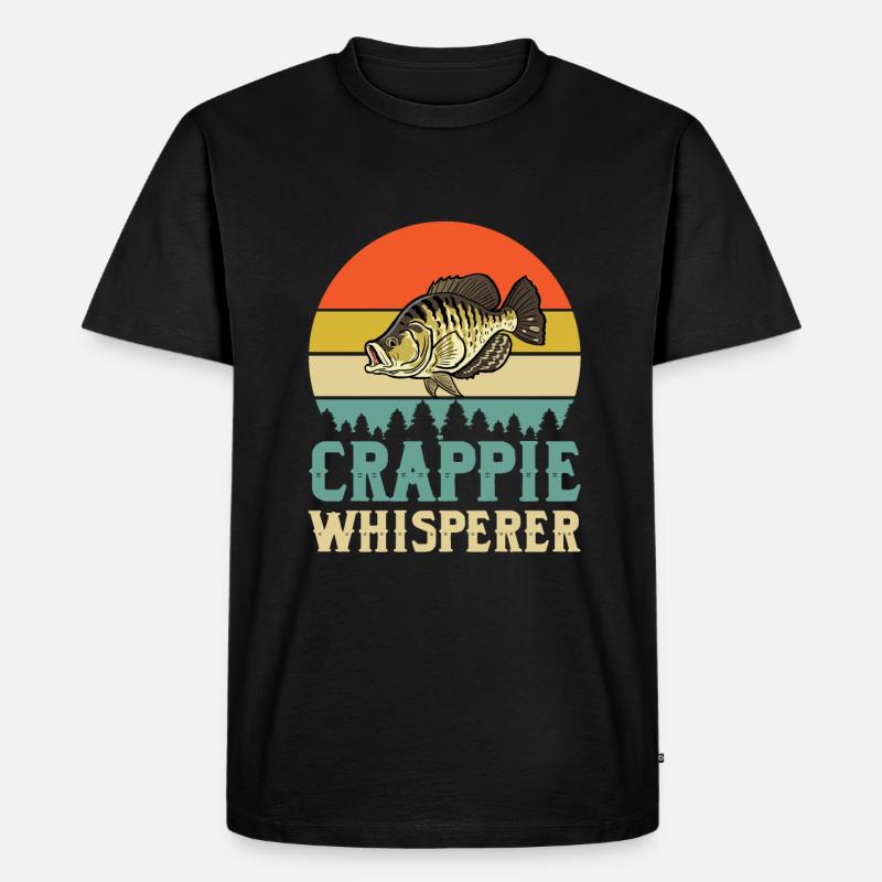 Crappie Flüsterer - Männer Premium Bio T-Shirt - Schwarz