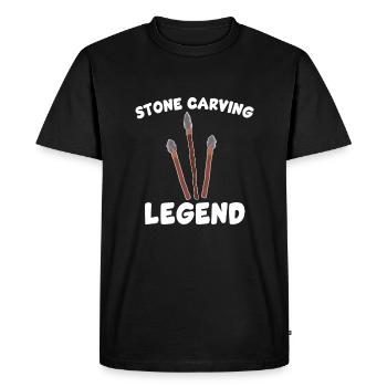 Drôle de légende de tailleur de pierre - T-shirt Premium bio Homme - noir - Devant - Nico (187cm)