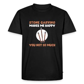Maçonnerie - T-shirt Premium bio Homme - noir - Devant - Nico (187cm)