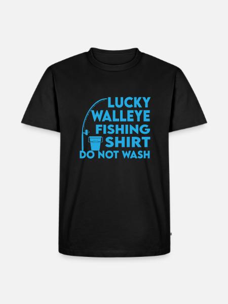 Happy Walleye fishing shirt - Men's Premium Organic T-Shirt - black
