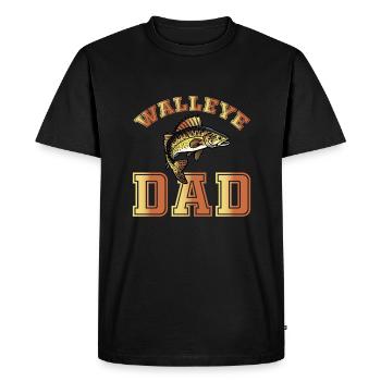 Funny Walleye father - Men's Premium Organic T-Shirt - black - Front - Nico (187cm)