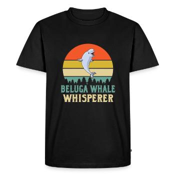Chuchoteur de béluga - T-shirt Premium bio Homme - noir - Devant - Nico (187cm)