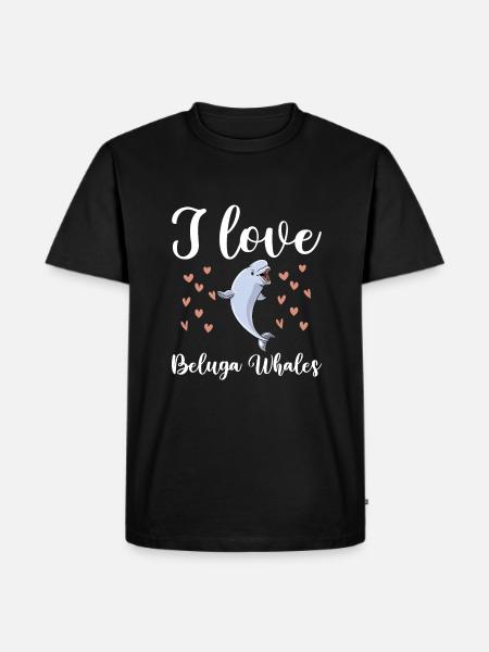 J’adore les bélugas - T-shirt Premium bio Homme - noir