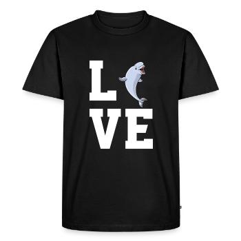 Amateurs de bélugas - T-shirt Premium bio Homme - noir - Devant - Nico (187cm)