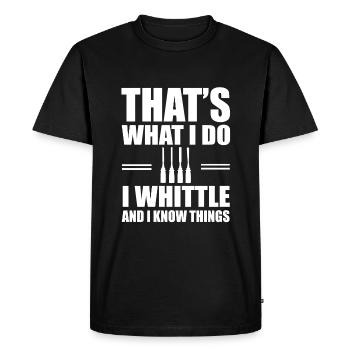 Tailler - T-shirt Premium bio Homme - noir - Devant - Nico (187cm)