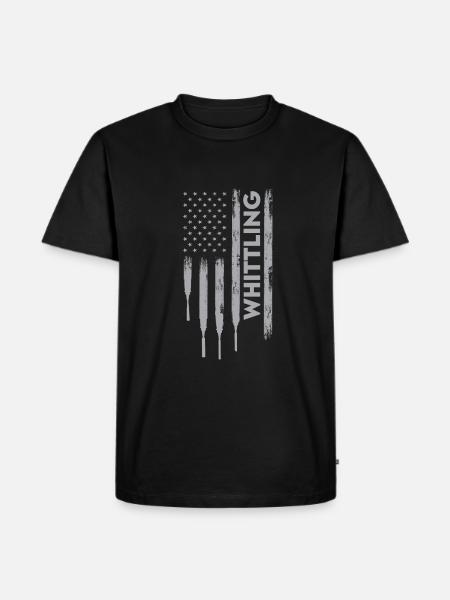 USA Schnitzen - Männer Premium Bio T-Shirt - Schwarz