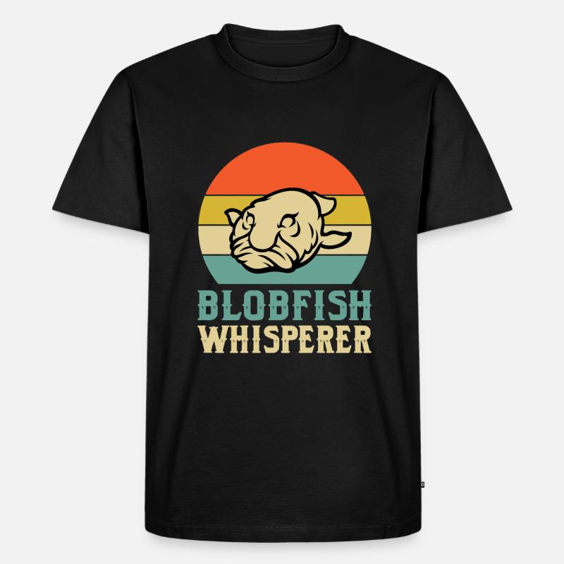 Blobfisch Flüsterer - Männer Premium Bio T-Shirt - Schwarz