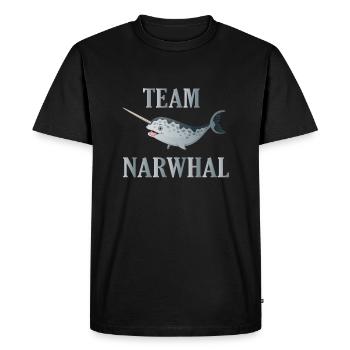 Équipe Narwal - T-shirt Premium bio Homme - noir - Devant - Nico (187cm)
