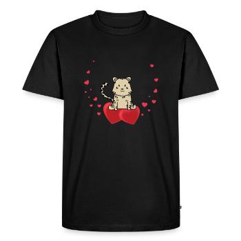 Beau bébé guépard - T-shirt Premium bio Homme - noir - Devant - Nico (187cm)