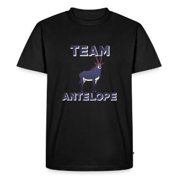 Team Antelope - Men's Premium Organic T-Shirt - black - Front - Nico (187cm)
