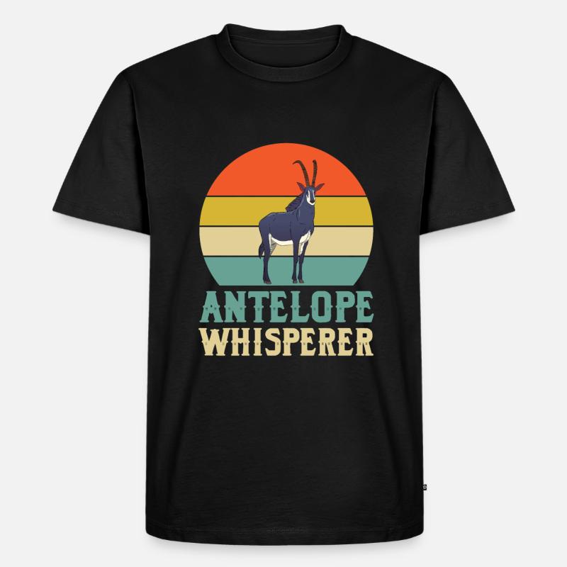 Antilopen Flüsterer - Männer Premium Bio T-Shirt - Schwarz
