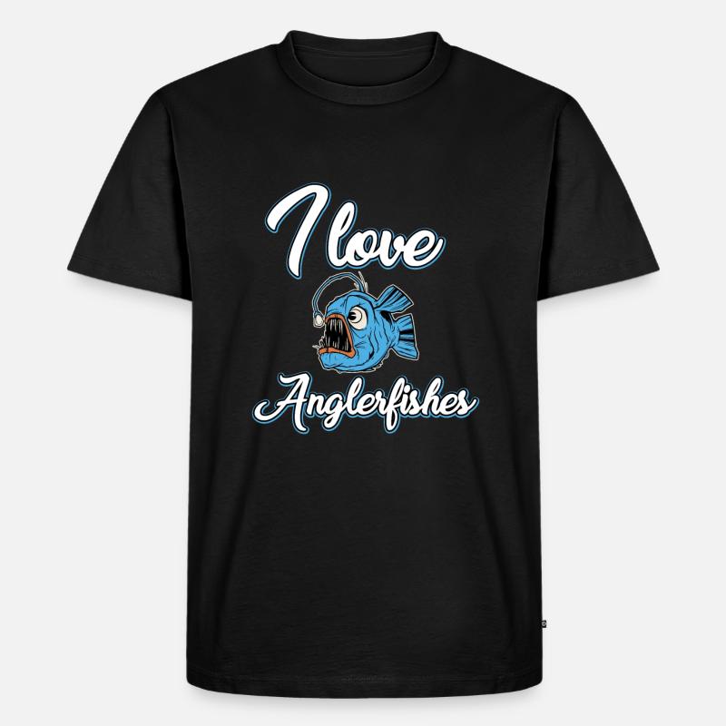 Ich Liebe Seeteufel - Männer Premium Bio T-Shirt - Schwarz