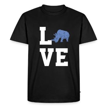 Dear Rhinos - Men's Premium Organic T-Shirt - black - Front - Nico (187cm)