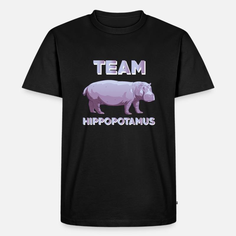 Team Nilpferd - Männer Premium Bio T-Shirt - Schwarz