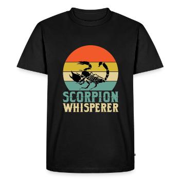 Chuchoteur de Scorpion - T-shirt Premium bio Homme - noir - Devant - Nico (187cm)