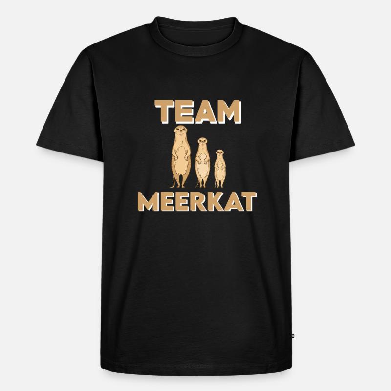 Team Erdmännchen - Männer Premium Bio T-Shirt - Schwarz