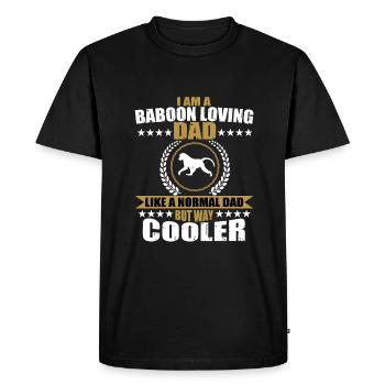 Babouin Aimant Père Cadeau Pour Les Hommes - T-shirt Premium bio Homme - noir - Devant - Nico (187cm)