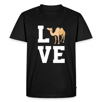 Chers chameaux - T-shirt Premium bio Homme - noir - Devant - Nico (187cm)