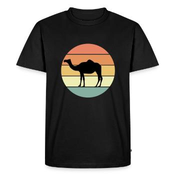 Conception de chameau rétro - T-shirt Premium bio Homme - noir - Devant - Nico (187cm)