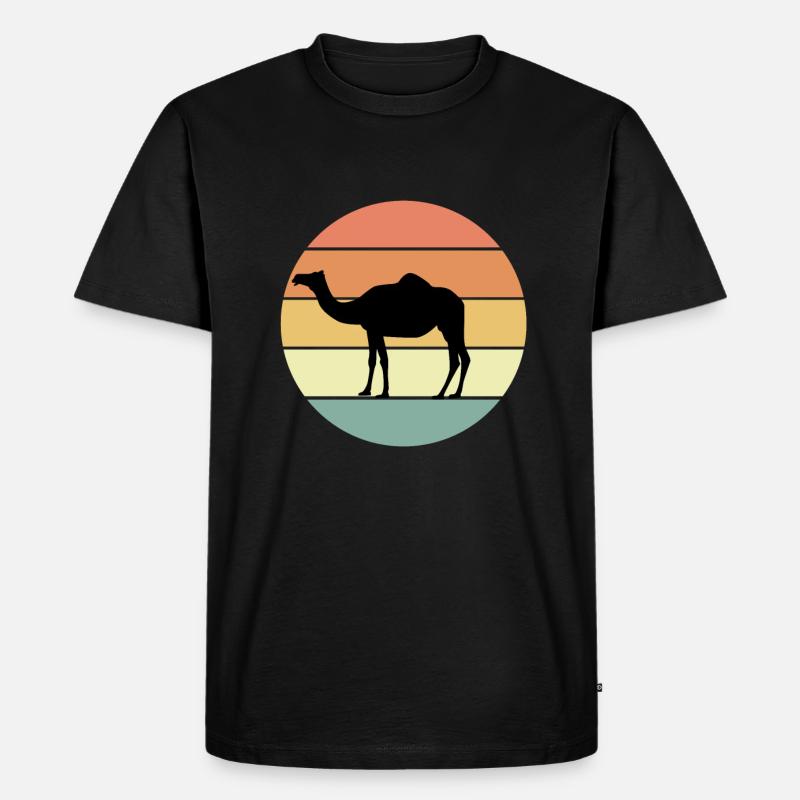 Conception de chameau rétro - T-shirt Premium bio Homme - noir