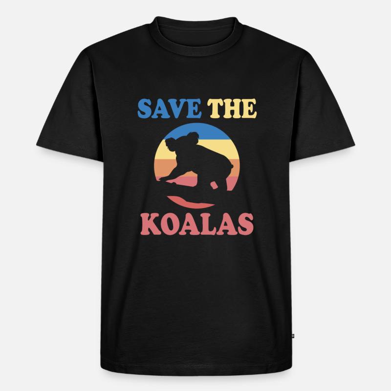 Save The Koalas Outfit - Männer Premium Bio T-Shirt - Schwarz