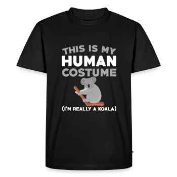 Drôle de costume de koala - T-shirt Premium bio Homme - noir - Devant - Nico (187cm)