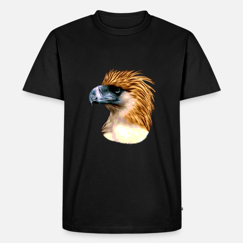 Philippinischer Adler - Männer Premium Bio T-Shirt - Schwarz